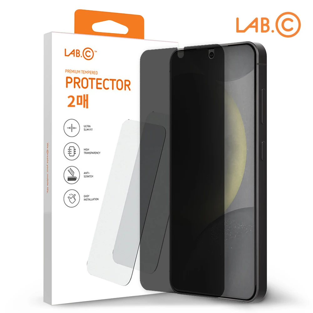 [LAB.C]  Privacy Protection Films for Galaxy S25 S24 Plus Ultra Tempered Glass Privacy Screen Sharp Display 2Pieces