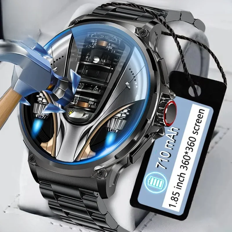 Für huawei xiaomi gps track smart watch männer 1,85 zoll ultra hd amoled bildschirm 710 mah batterie