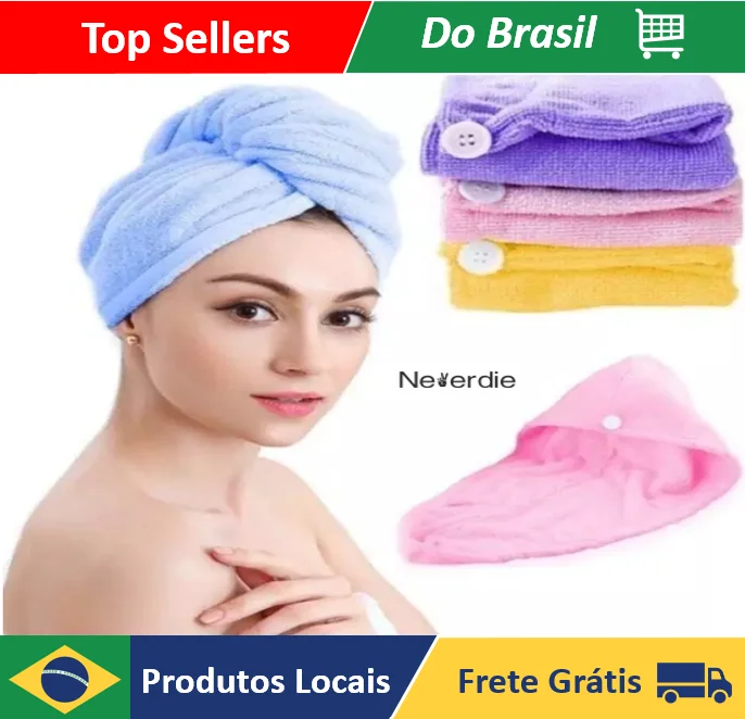 Toalla mágica para secado rápido de cabello, tienda Neverdie