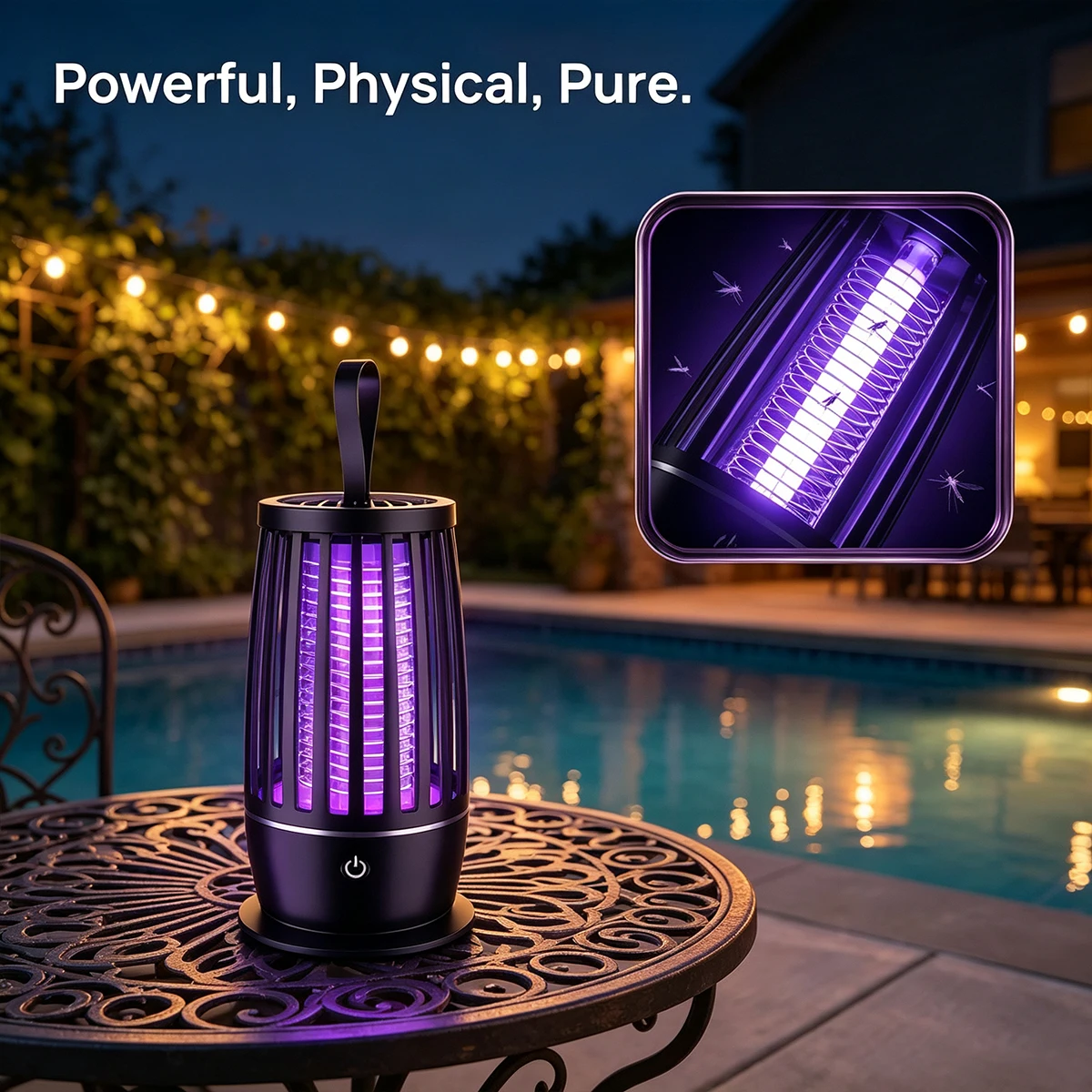 Elektrische Mückenvernichterlampe 2-in-1 UV-Mückenvernichter Leise Nachtlicht Steck-/USB-Aufladbare Outdoor-Mückenvernichterlampe – Detail 2