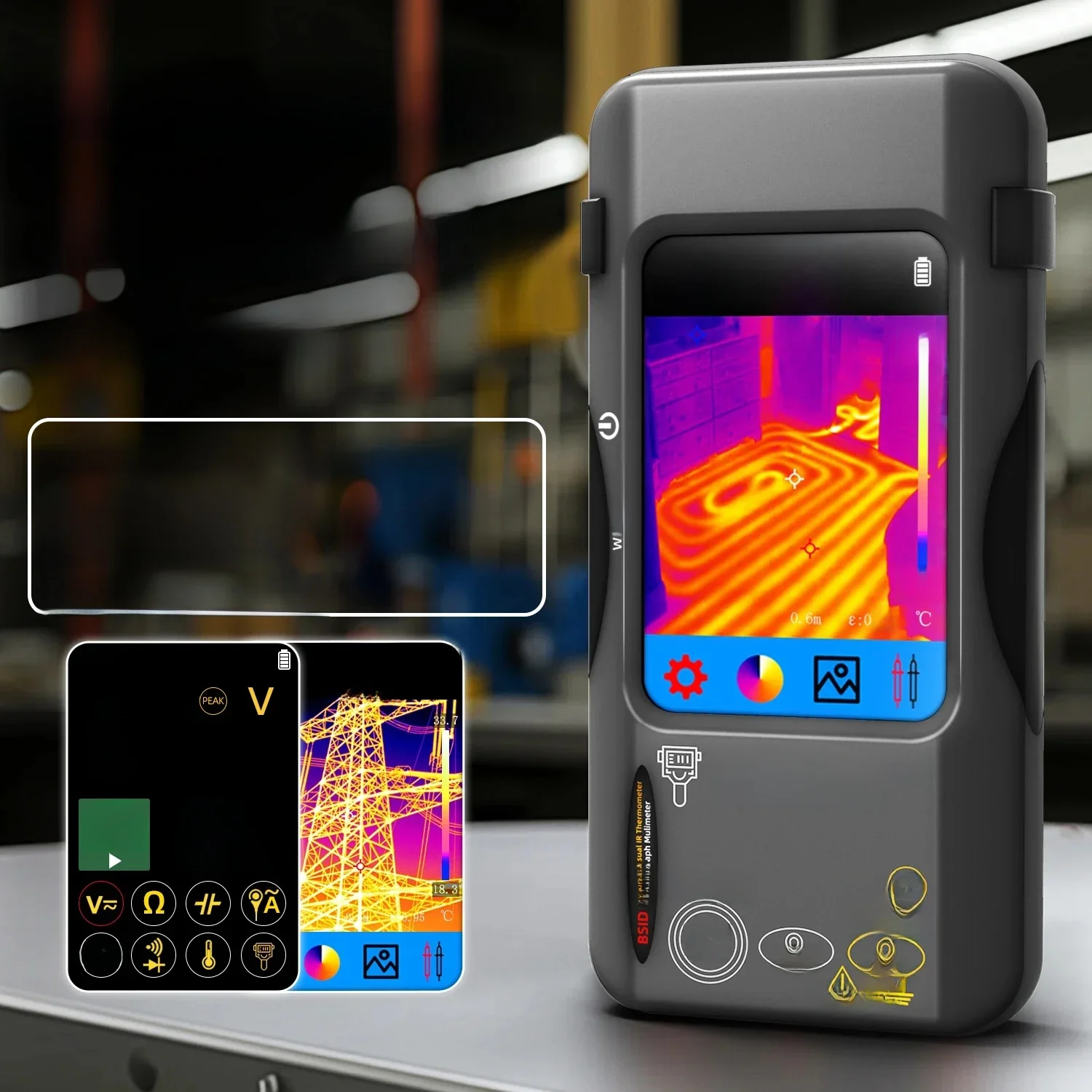 BSIDE SH7 320 * 320 warmtebeeldcamera 20000 tellingen touchscreen digitale multimeter 2 in 1 IR-camera voor macrolensreparatie PCB - afbeelding 2
