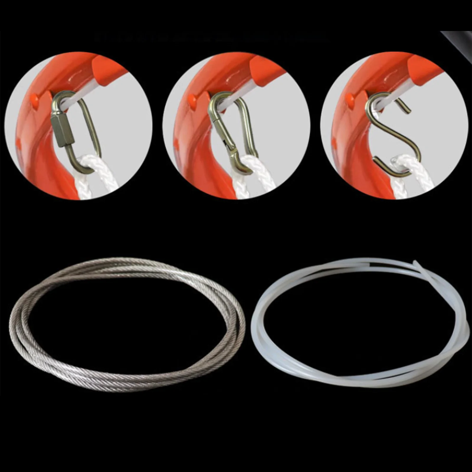 2 Pieces Basketball Hoop String Cord High Strength Versatile Basketball Net Threading Rope for Basketball Rims Boards Frames