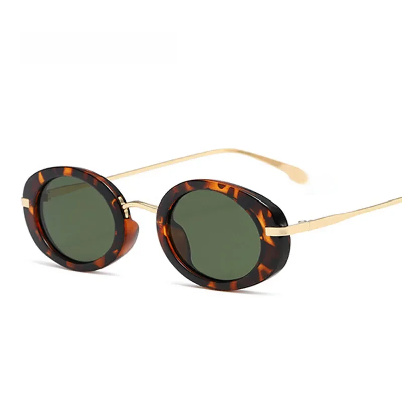 SHAUNA Retro Punk mężczyźni owalne okulary przeciwsłoneczne kobiety moda jasne szkła z efektem oceanu odcienie UV400 mężczyźni trendy okulary przeciwsłoneczne — zdjęcie 2