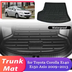 Car Trunk Mat for Toyota Corolla E140 E150 Axio 2009~2013 2010 2011 Luggage Waterproof Cargo Pad Liner Cover Carpet Accessories