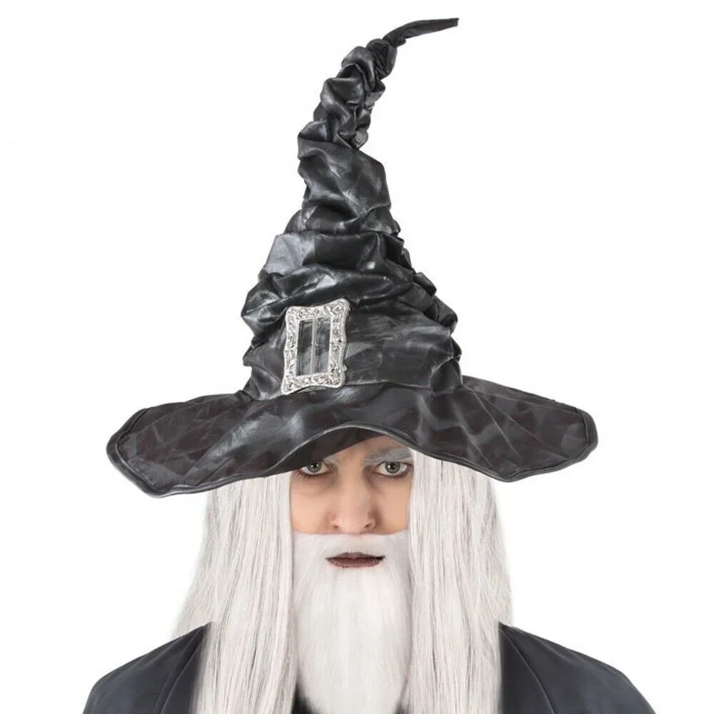 Sombrero mago bruja gris accesorio disfraz halloween carnaval