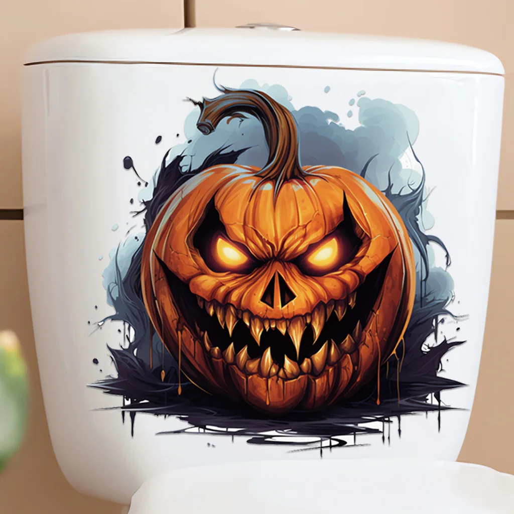 Halloween Aufkleber Toilette Blutige Horror Charaktere Schädel Kürbis Serie Körper Wand Badezimmer Halloween Aufkleber Dekoration