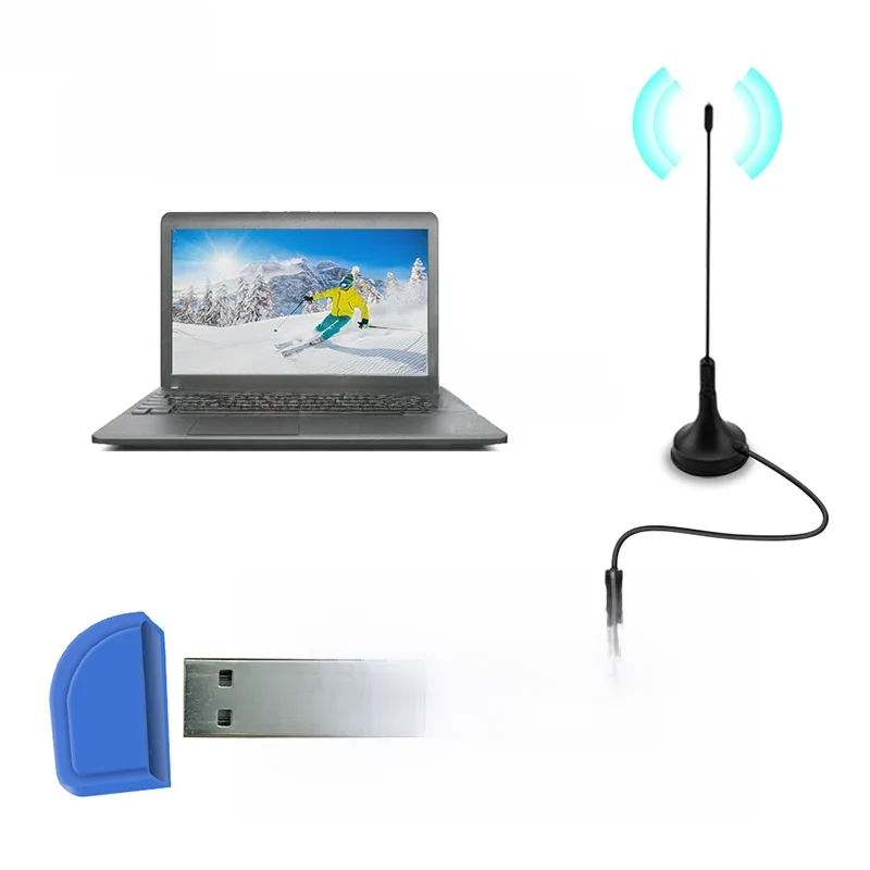 Digitale USB 2.0 TV Stick Tuner RTL2832U R828D SDR RTL A300U 25MHz-1760MHz FM TV-ontvanger Frequentie Tuner Dongle met antenne - afbeelding 2