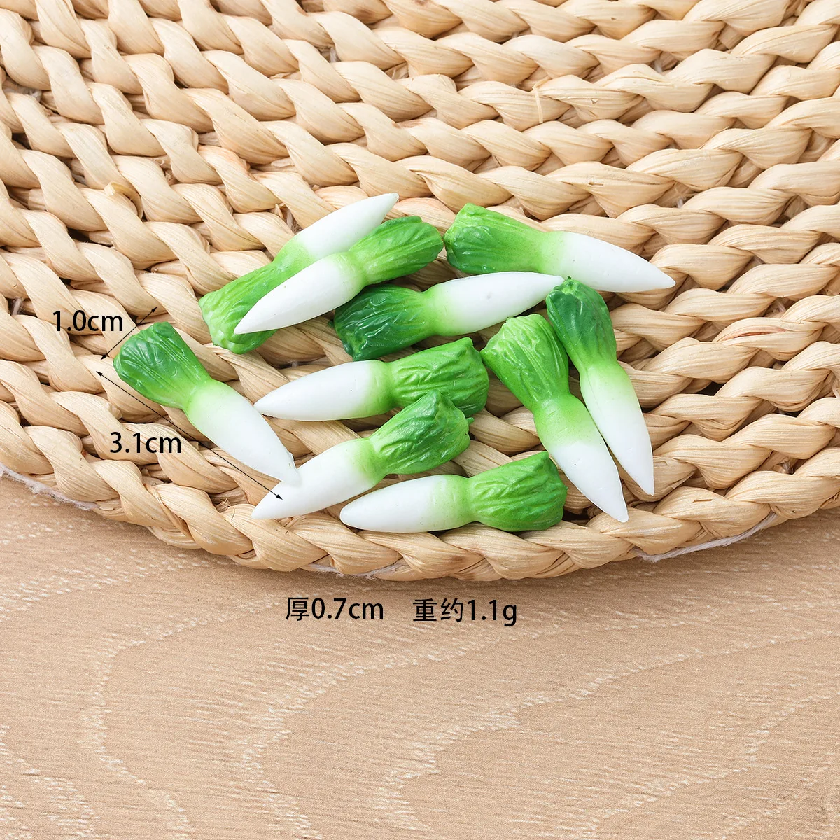10 Stück Mini Künstliches Gemüse Chili Kohl Edamame Gurke und so weiter – Heimküchen-Dekoration, Feiertagsgeschenk – Detail 12