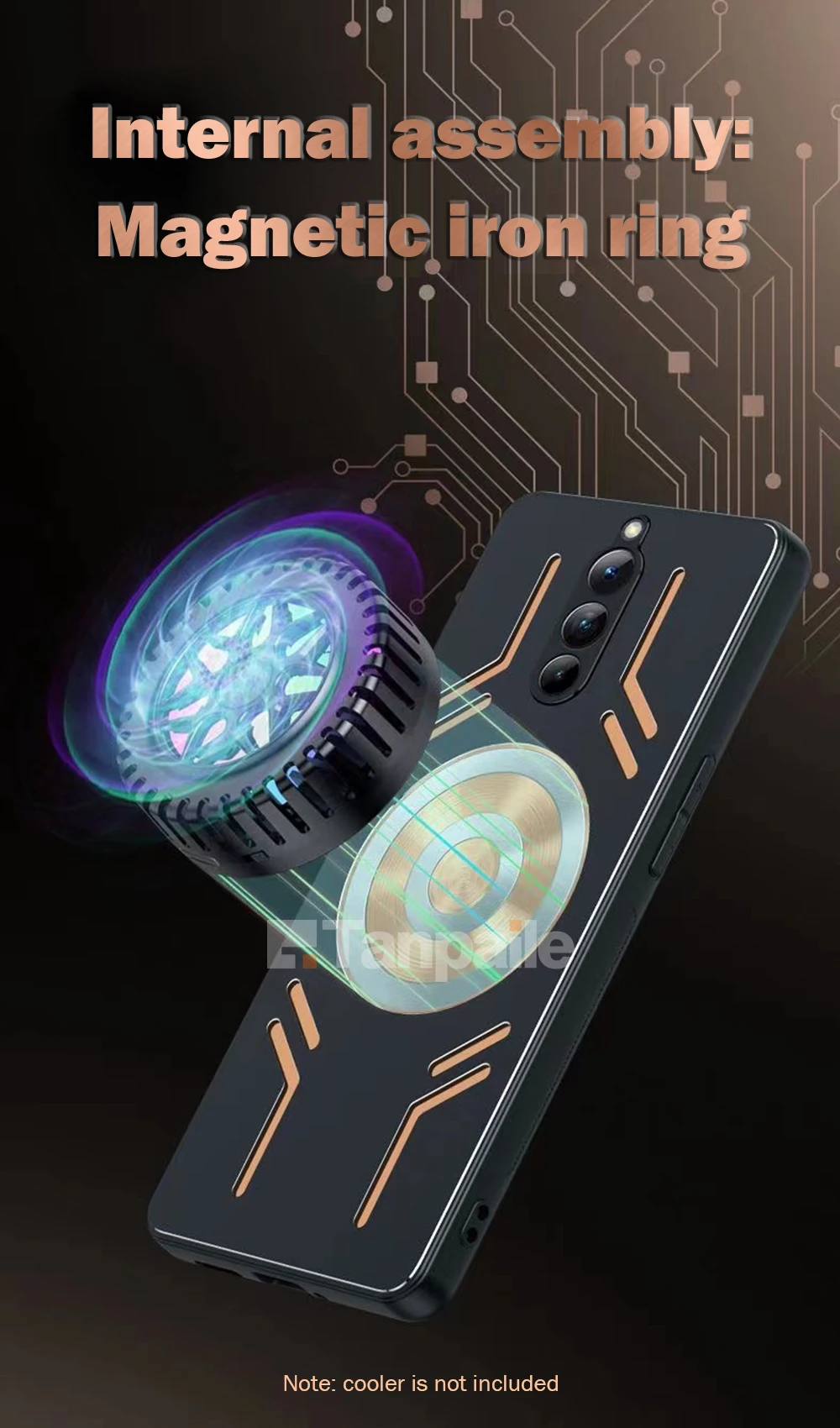 Magnetic Cooling Phone Case For ZTE nubia Red Magic 8 Pro Plus 8s Shockproof Copper Heat Dissipation Metal Back Cover