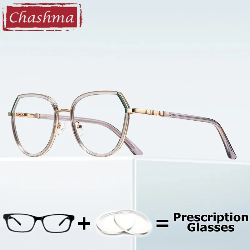 Chashma Prescription Glasses Women Fashion Optical Lenses with Recipe Eyewear Myopia Eyeglasses Frames Progressive Spectacles