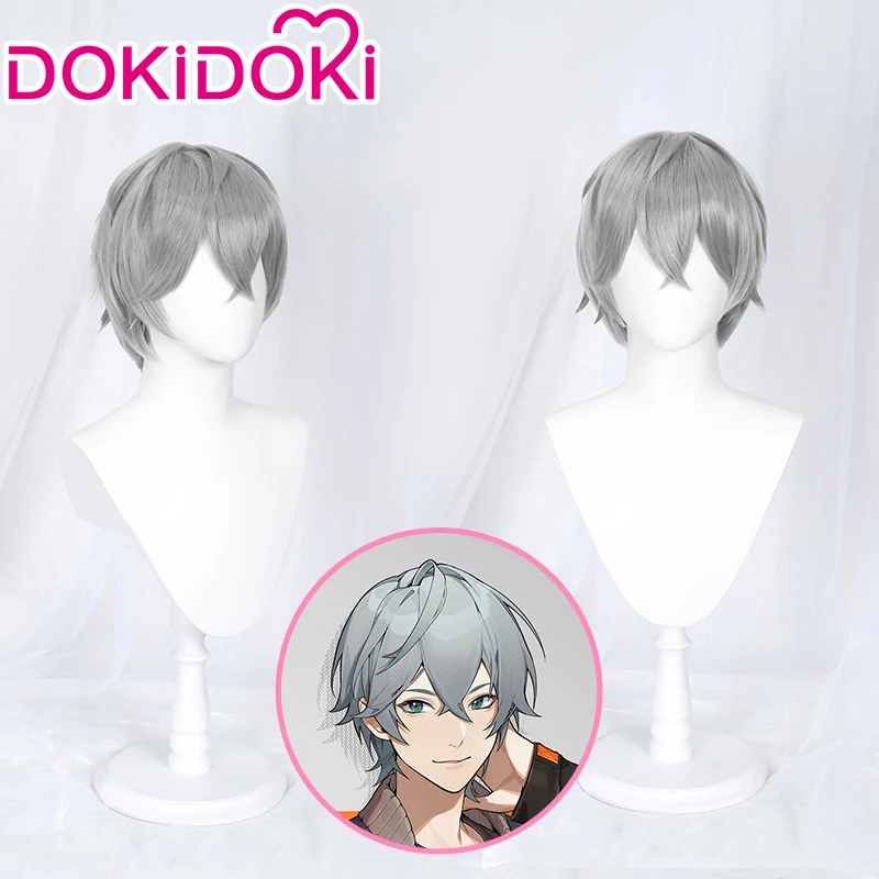 متوفر في المخزون أزياء تنكرية حكيمة لعبة Zenless منطقة صفر تأثيري DokiDoki-SR الحكيمة تأثيري الرجال اليومية زي عشوائي Paly Wise شعر مستعار