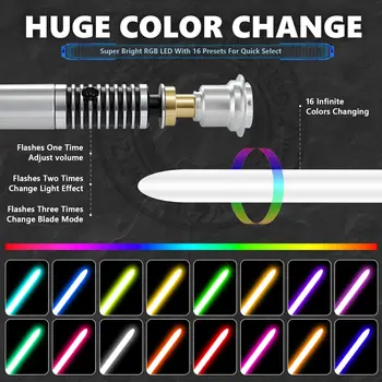 TXQ NEO 像素光劍 RGB 黑色星期五雷射戰鬥劍 絕地金屬原力發光爆能槍 Cosplay 發光兒童玩具 10 最佳銷售 像素光劍 - №7