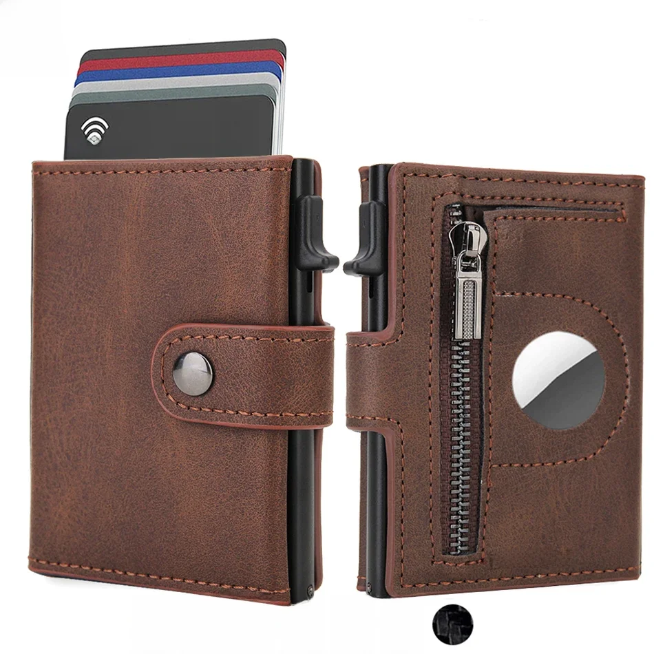Antykradzieżowe etui na karty kredytowe Airatg Portfel męski Etui na karty bankowe Rfid Minimalistyczne portfele dla Airtag Air Tag Tracker Choice — zdjęcie 2