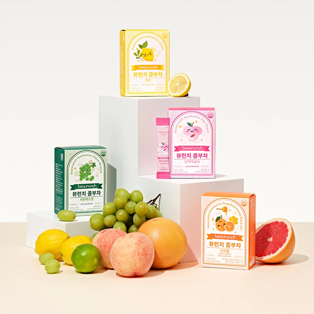 Beerunchcomb Buchar Lemon Grapefruit Honey Black Tea Shines Muscat flat peaches 4 types 1 5G x 15