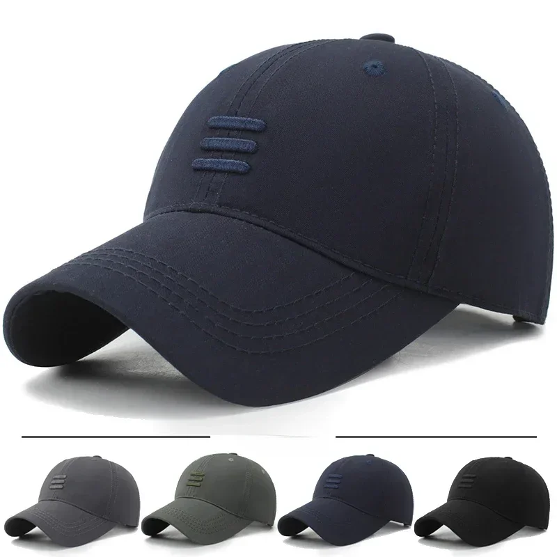 4 couleurs nouvelle mode capote casquette de Baseball Sport de plein air décontracté coton Snapback chapeaux pour hommes et femmes trois barres papa chapeau conception