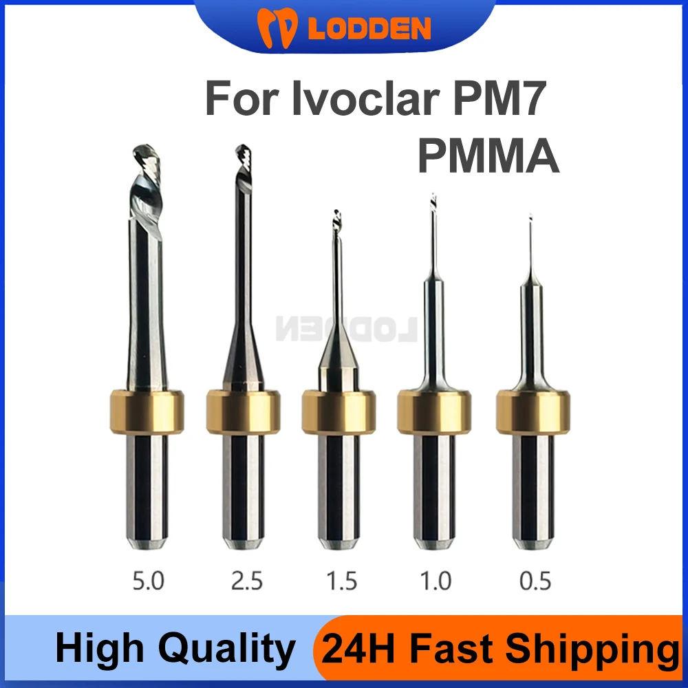 

Ivoclar PM7 Dental Milling Burs For Cutting Zirconia/PMMA/Lithium Disilicate/Metal D6 Shank Dental Lab CAD CAM Grinding Tool