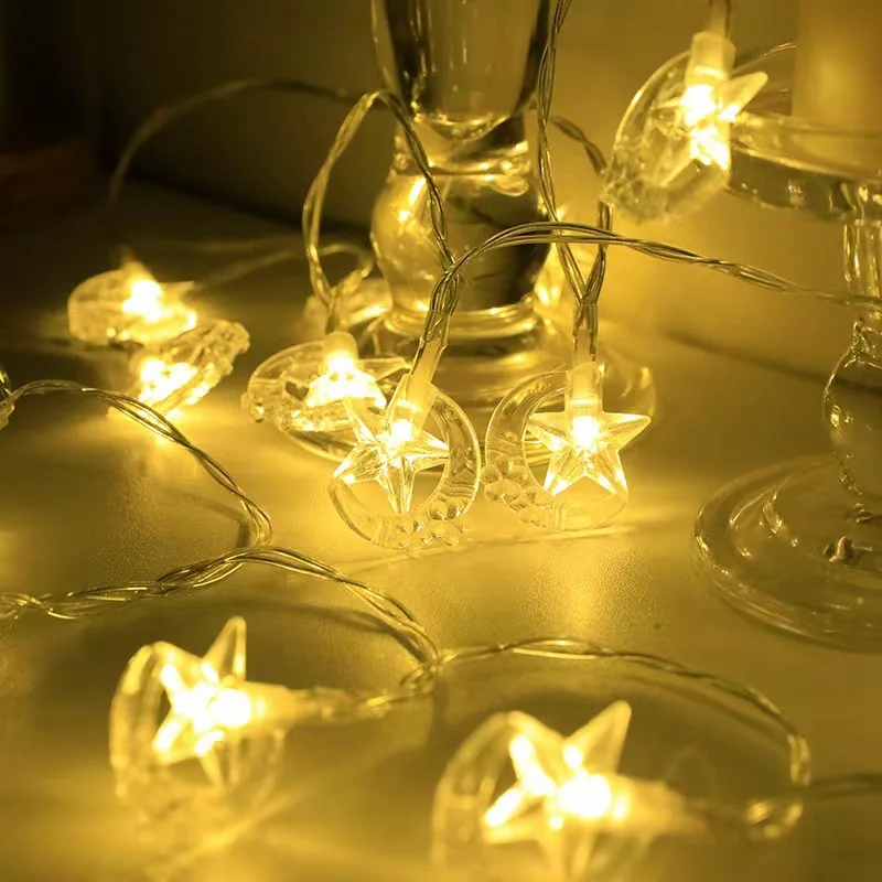 Star Moon Led String Light Ramadan Decoration For Home EID Mubarak Decor Islam Muslim Event Party Supplies Eid al-Fitr Decor