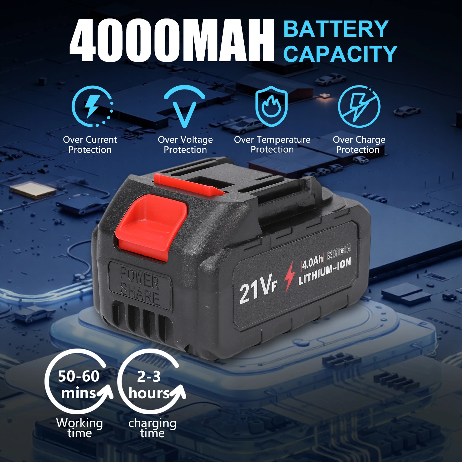 8-Zoll-Elektrokettensäge, Teleskopstange, 2-in-1, hohe Astsäge, Garten, Holzbearbeitung, Baumschnitt, Elektrowerkzeug für Makita-Akku – Detail 5