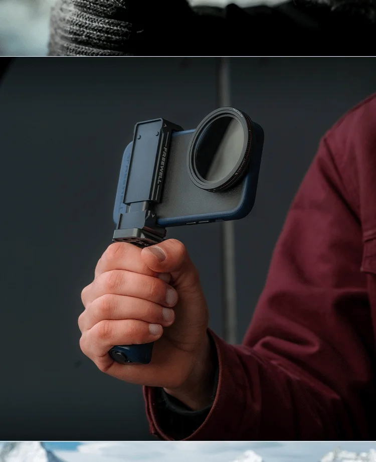 Freewell Sherpa F-Mount Handyhülle Kompatibel mit iPhone 14/15 Pro Unterstützt F-Mount Objektiv und Magnetfilter – Detail 9