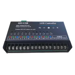 LED Light Programmable Controller USB DIY LED Controller DC 12V 24V Supports Monochrome Bar 12Way or RGB Magic Color Strip 4Way