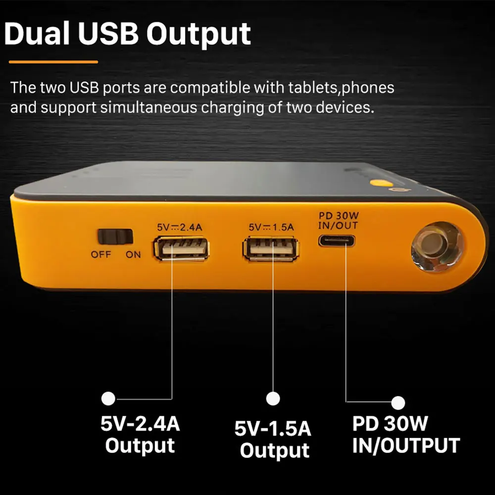 カーバッテリーブースター,ポータブル充電器,30w,外部バッテリー,12v