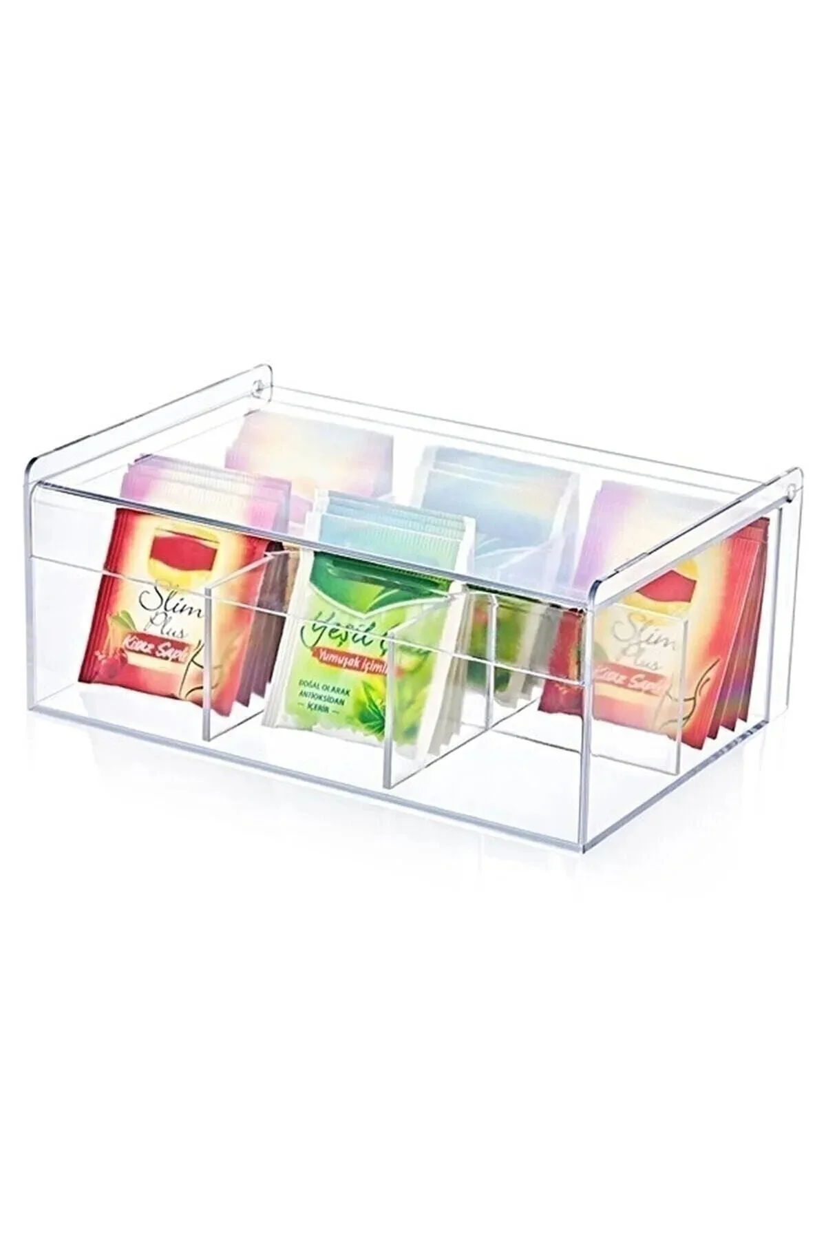 

Tea Box 6 Compartments Lid Bag Herbal Tea Storage Container Home Tea Acrylic Chinese Cuisine quality trend useful
