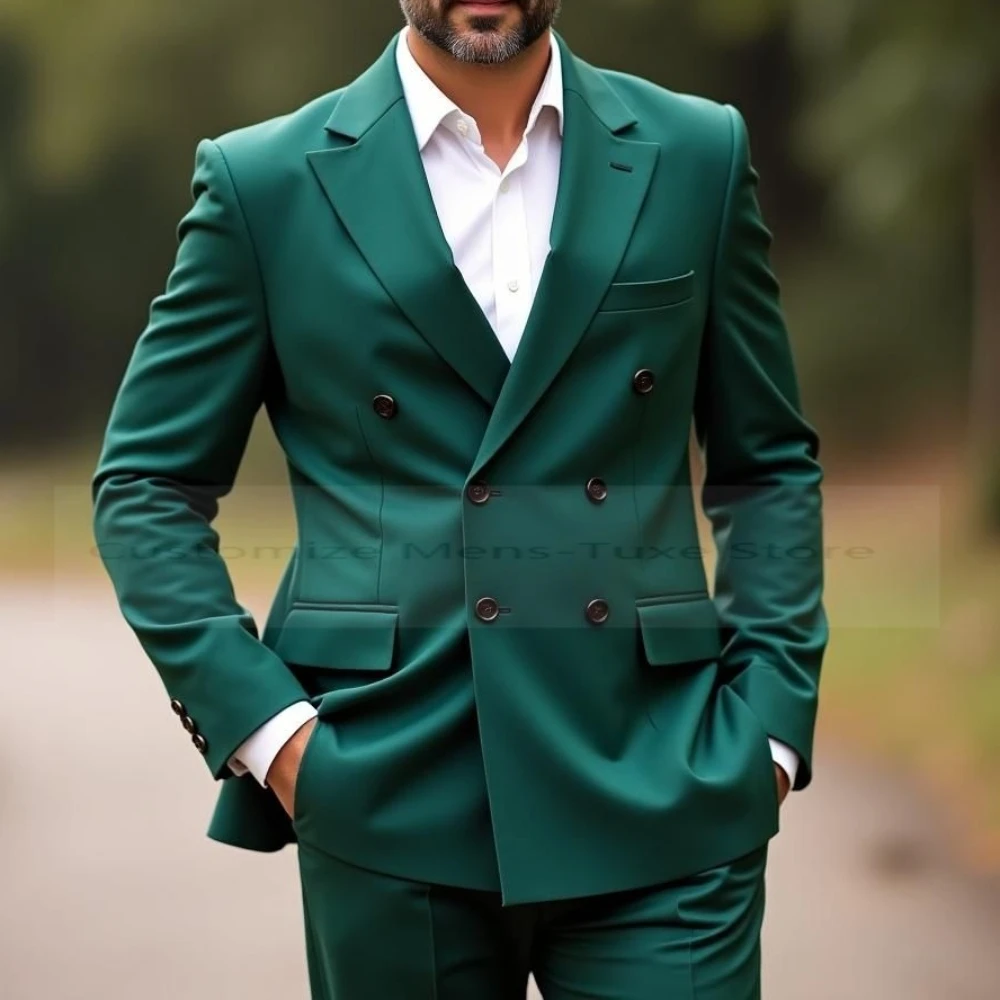 

Business Men Suit Wedding Party Prom Groom Groomsman Formal Occasions Tuxedos 2 Piece Set Blazer Pants