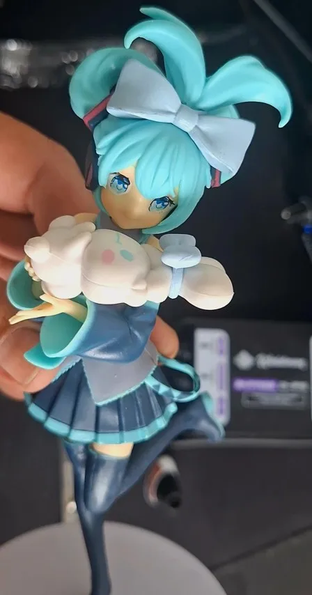 20CM Anime Hatsune Miku X Cinnamoroll Figure Anime Peripheral Collectible Models Decorative Decorations Children Kawaii Gift photo review