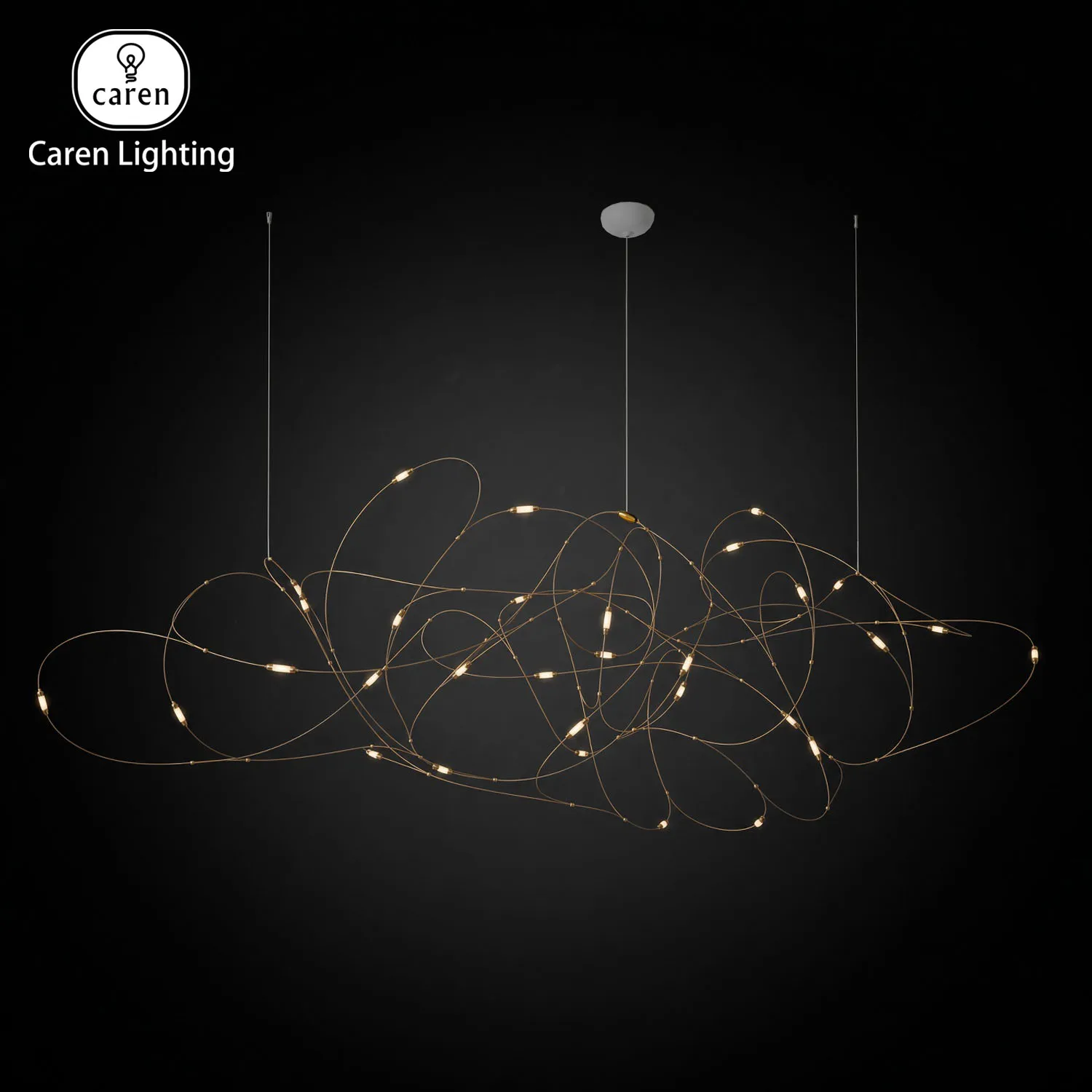 Caren Moooi Flock Firefly Unique LED Light Modern Stylish Bronze Copper Elegant Chandelier Sparkle Shine Airly Fireflies Dining
