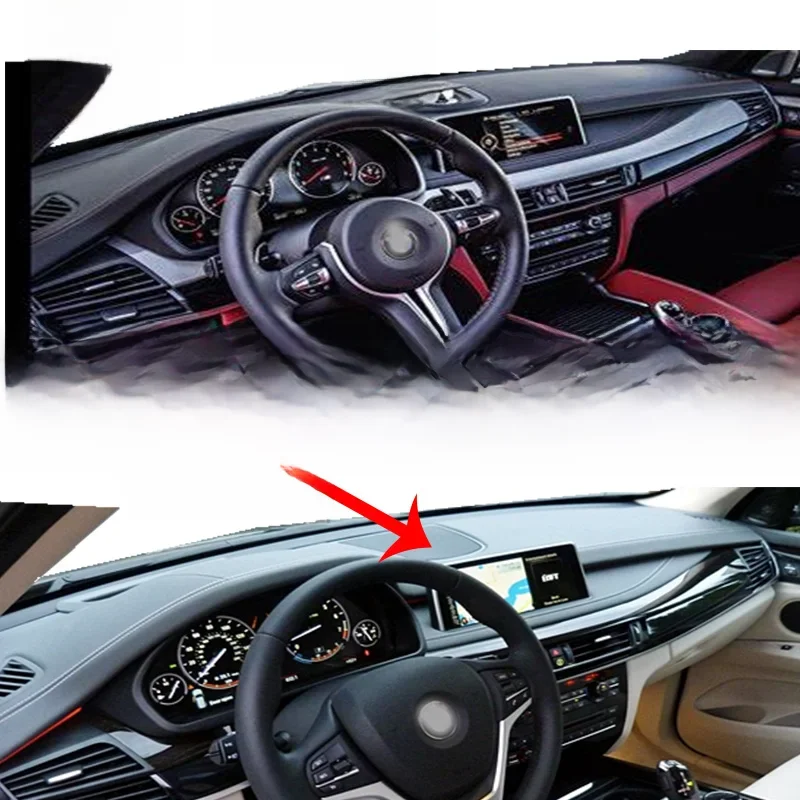 Para bmw x5 x6 2014-2018 f15 f85 f16 f86 dashmat painel capa instrumento protetor solar almofada