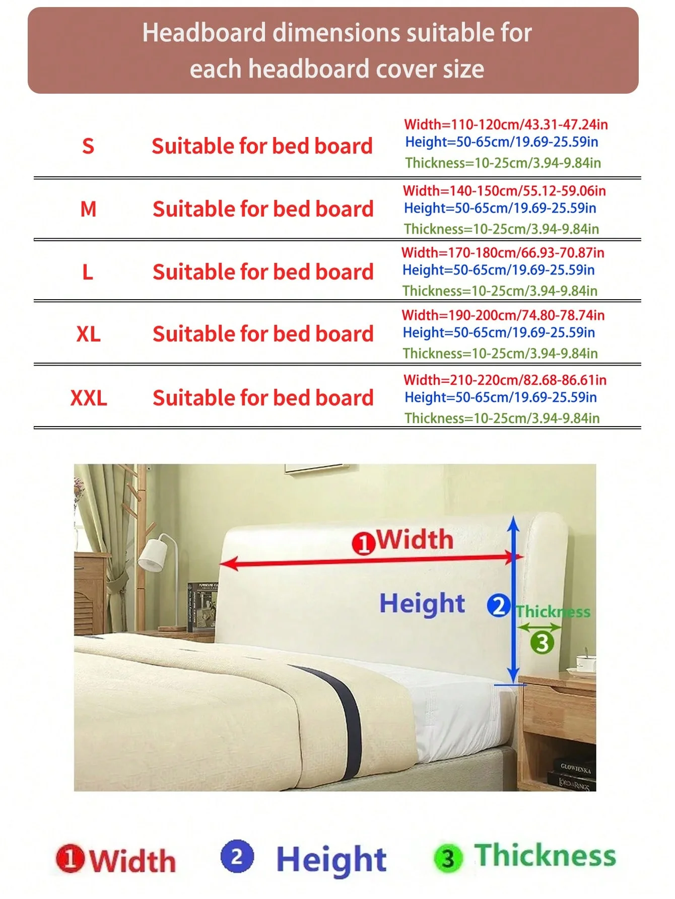 Universal Bedhead Protective Cover High Elasticity Dirt-Proof Easy Install All-Season Bedhead Cover