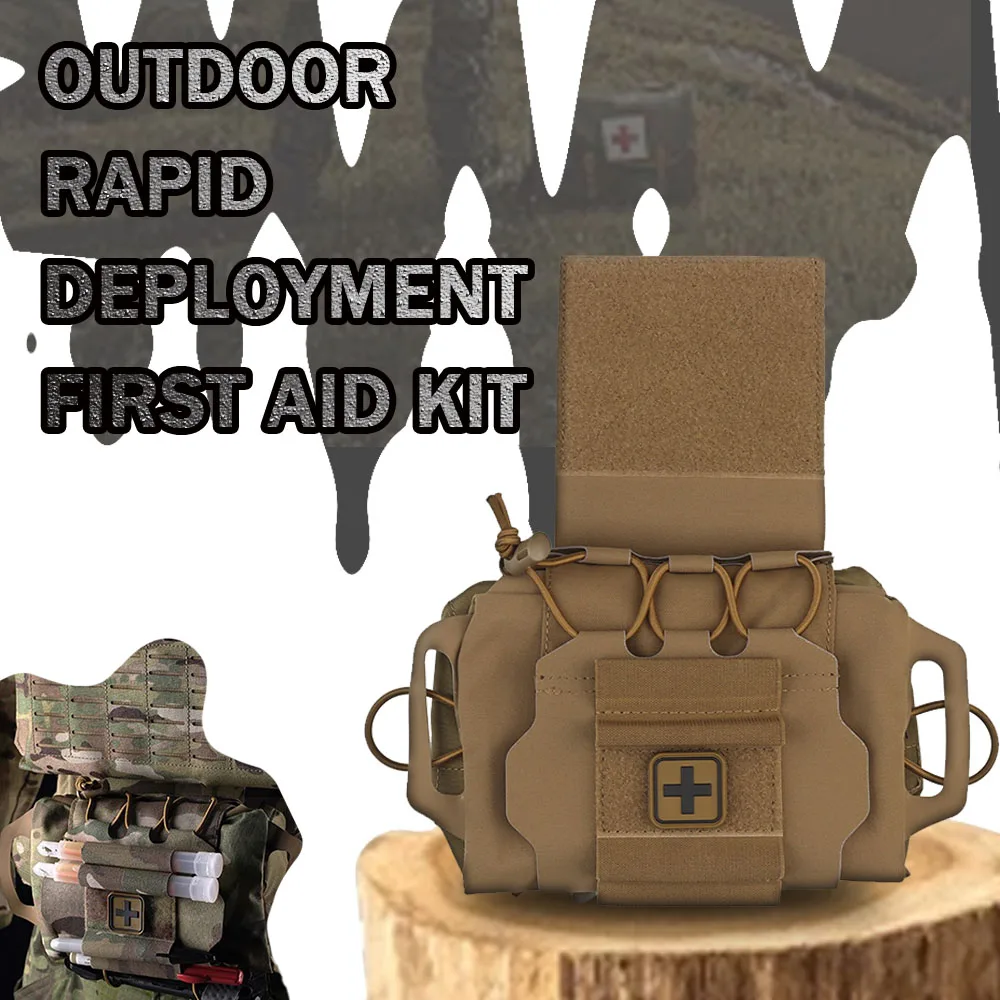 

Tactics Rapid-Response IFAK Kits (средние) Компактная первая помощь для кемпинга и кемпинга, охоты, аварийная сумка Molle, жилет, аксессуары