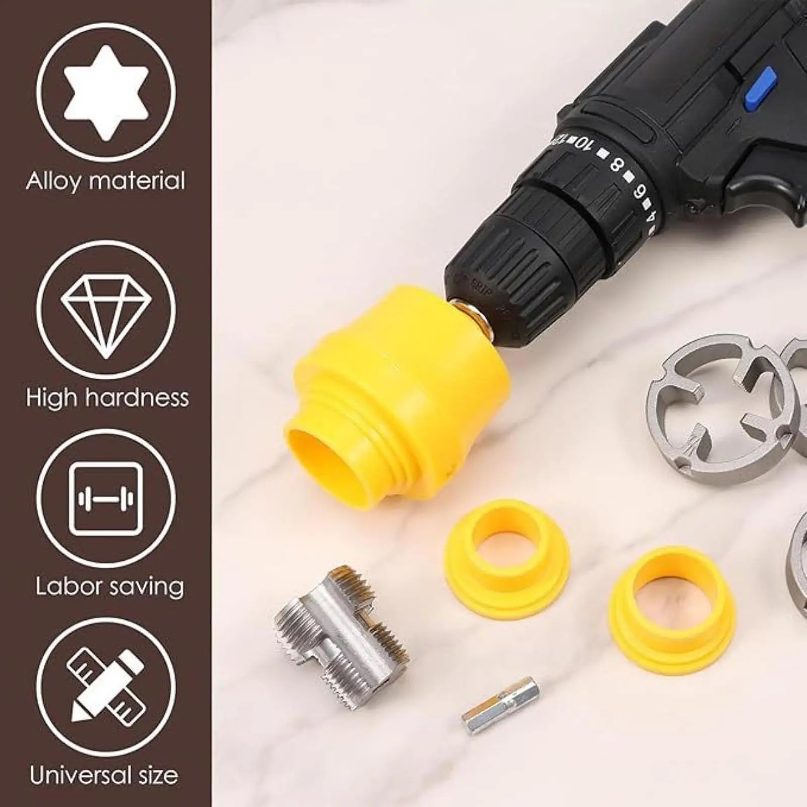 전기 드릴 호환 PVC 파이프 스레더 키트 PVC 스레드 메이커 도구 파이프 스레더 전문 스레딩 배관 도구