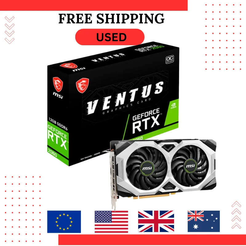 Używane karty graficzne RTX 2060 SUPER GeForce VENTUS 8G z 2024 roku