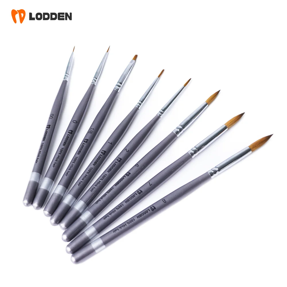 LODDEN 1PCS Inter-dental Porcelain Pens 100% Mink Hair Teeth whitening Tools Dental Shaping Plastic Glaze Ceramic Brush Pens