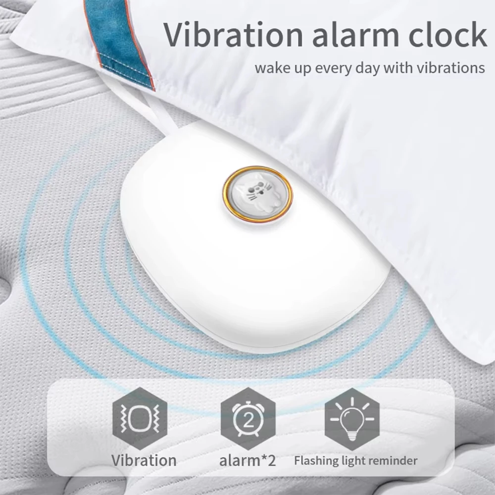 TS-BC670 Silent Vibration Alarm Clock Students Wake Up Strong Wake Artifact Creative Cute Pet Mute LED Digital Clock