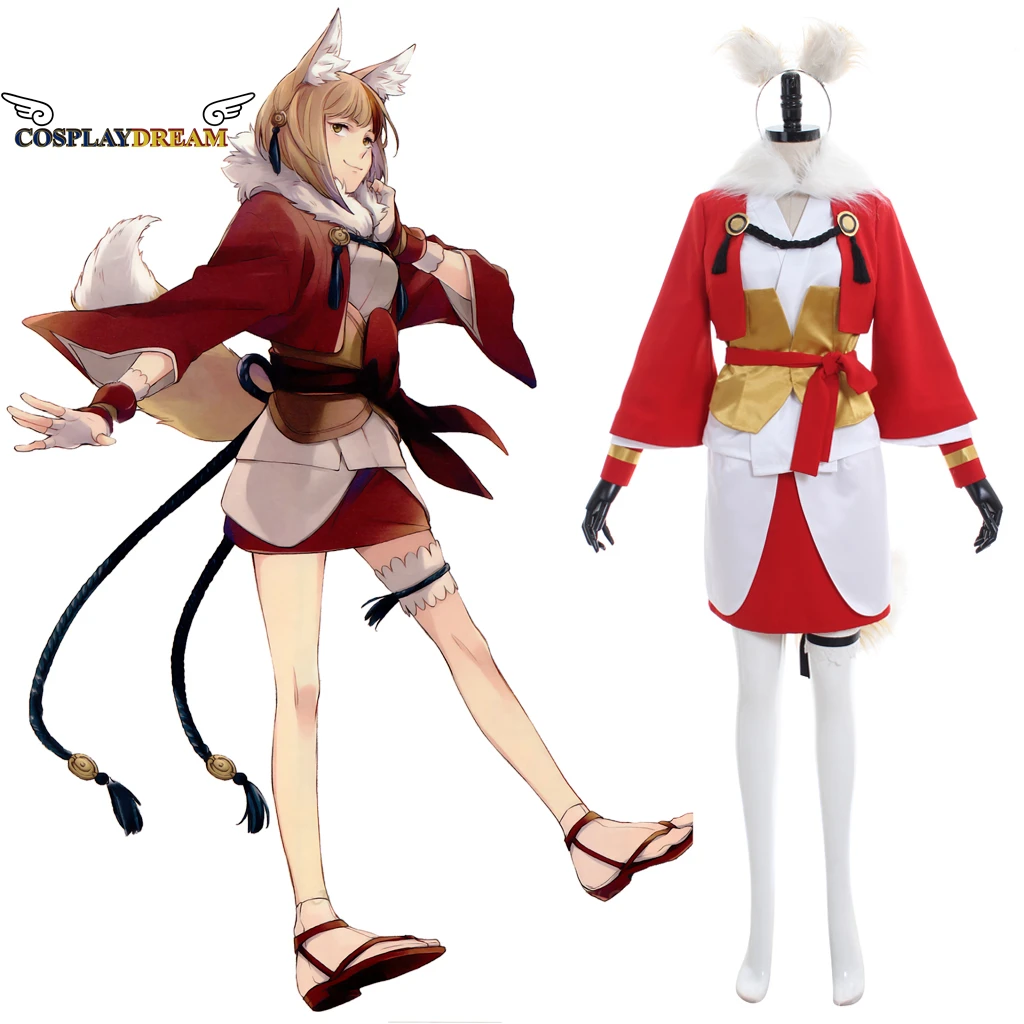 

Fire Emblem Fates Selkie Kinu Cosplay Costume with Ears Tail Stage Performance Clothes Full Set Women Halloween Cosplay Outfit
