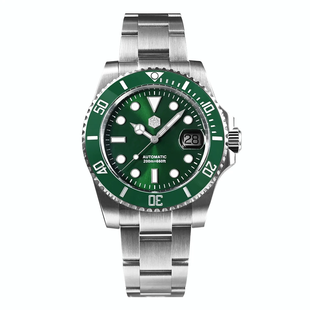 サンマーティン 40mm ダイバーズウォッチ 自動巻き 200m防水