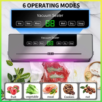 Food Vacuum Sealer Machine Dry Wet Food Vacuum Packaging Machine with UV Kitchen Food Storage Sealing Machine Built-in Cutter