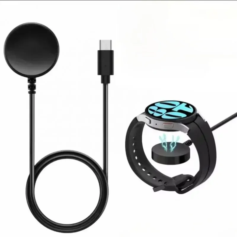 Przenośna ładowarka magnetyczna do zegarków bezprzewodowych Kabel USB Stacja dokująca do szybkiego ładowania Samsung Galaxy Watch 8 7 6 5pro 5 4 3 Active 2 — zdjęcie 2