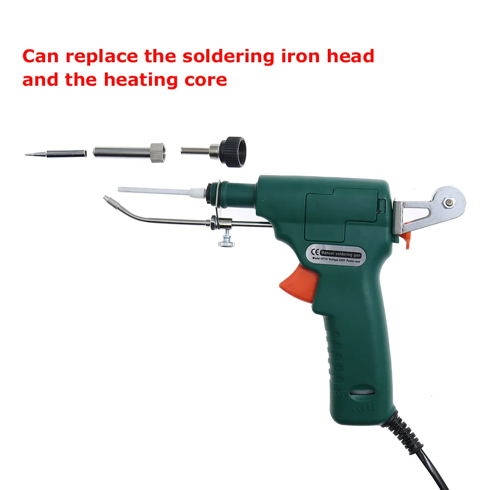 Adjustable Temperature Solder Tin Gun 80W Semi Automatic  Electric Iron Tin Wire Welding Tool 220V