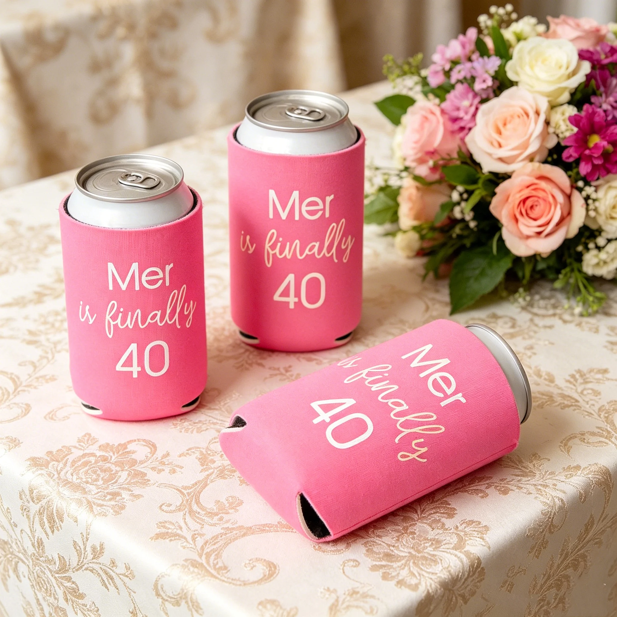 10/20/30 unidades de enfriadores de latas personalizables con diseño de piña, recuerdos de boda, abrazadores de latas personalizados con nombres y fecha, enfriadores de neopreno para latas