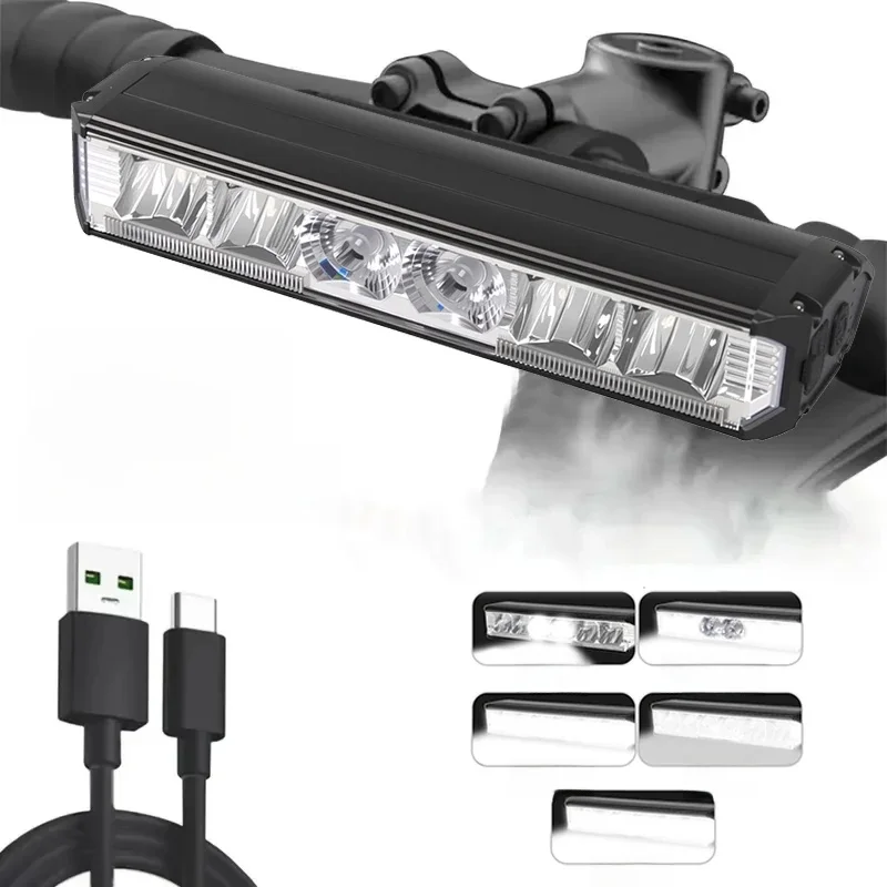 AliExpress KDULIT Bright Bike Headlight - USB-C Rechargeable 2000LM LED, IPX5 Waterproof Cycling Light for Road/MTB Night Riding (5 Light Modes)