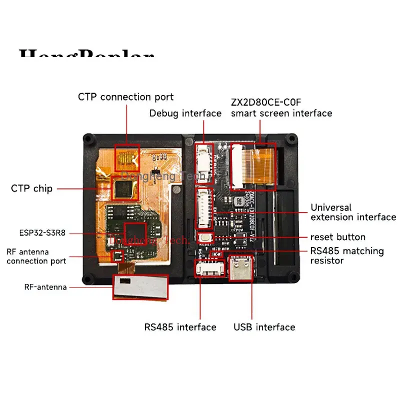 Imagem -04 - Tela de Toque Lcd com Wifi Módulo Compatível com Arduino Polegadas 240x320 Wt32s328s Plus