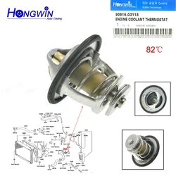 90916-03118 Engine Coolant Thermostat For Toyota 1KD 2KD 1KZ Diesel 4Runner Land Cruiser 9091603118 16346-67010 90916-03097