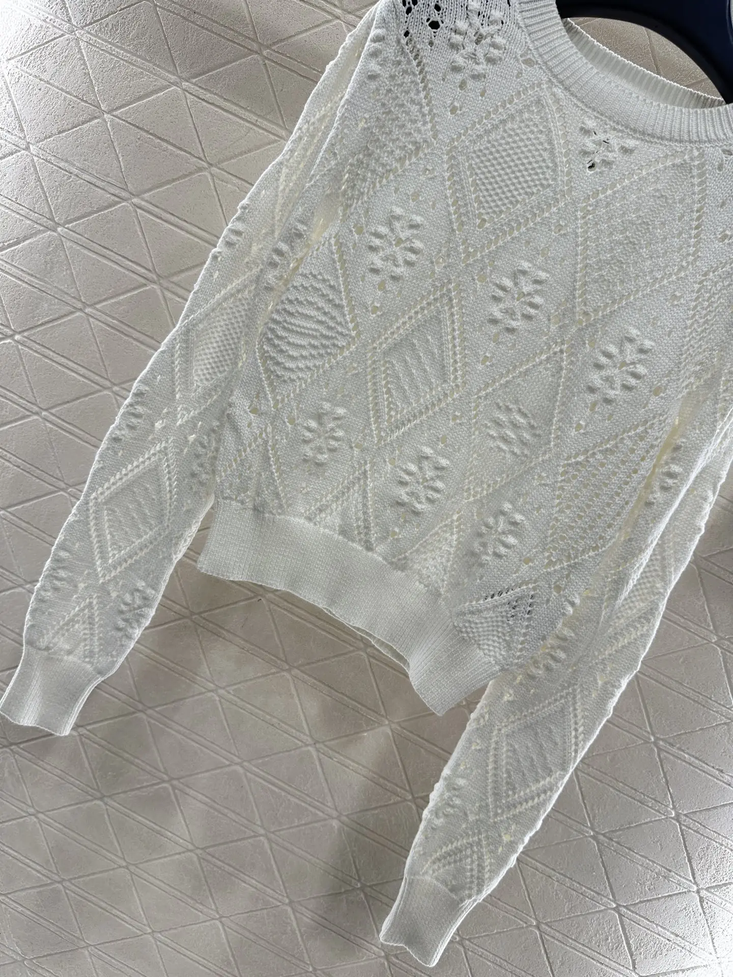 

2025 New Product Launch Hollow Jacquard Knitted Hooded Sweater All Cotton Long Sleeve Round Neck Hooded Sweater