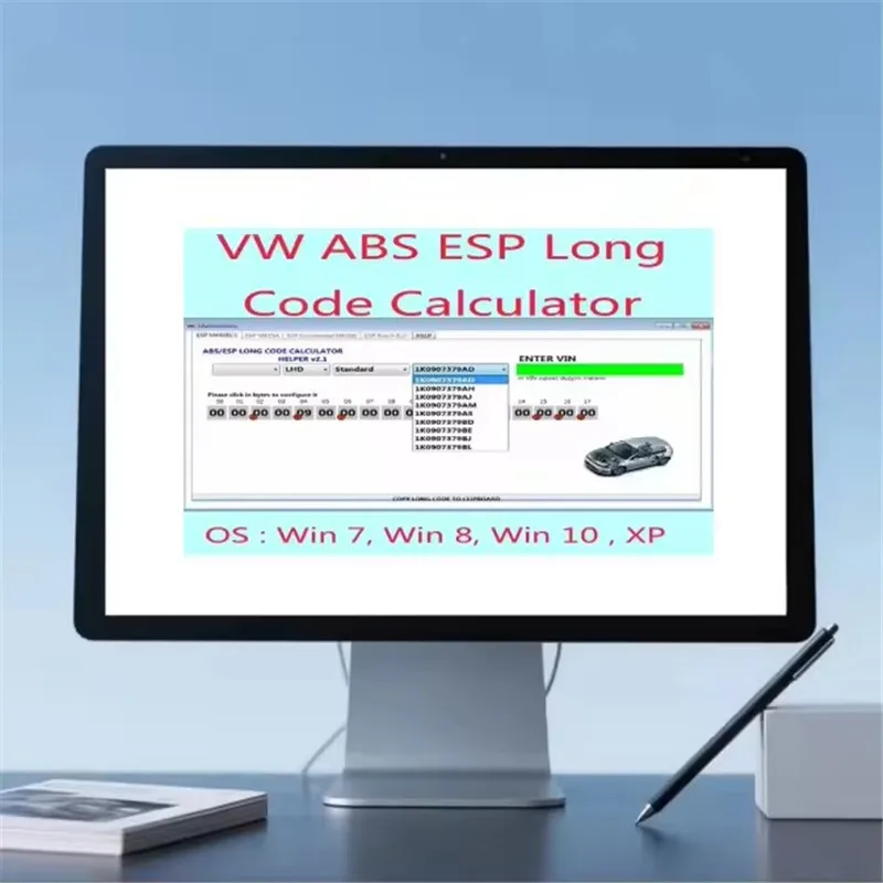 New for VW ABS ESP Long Code Calculator Helper MK60EC1 ABS ESP Long Code Calculator software+ unlimited install+ install vide