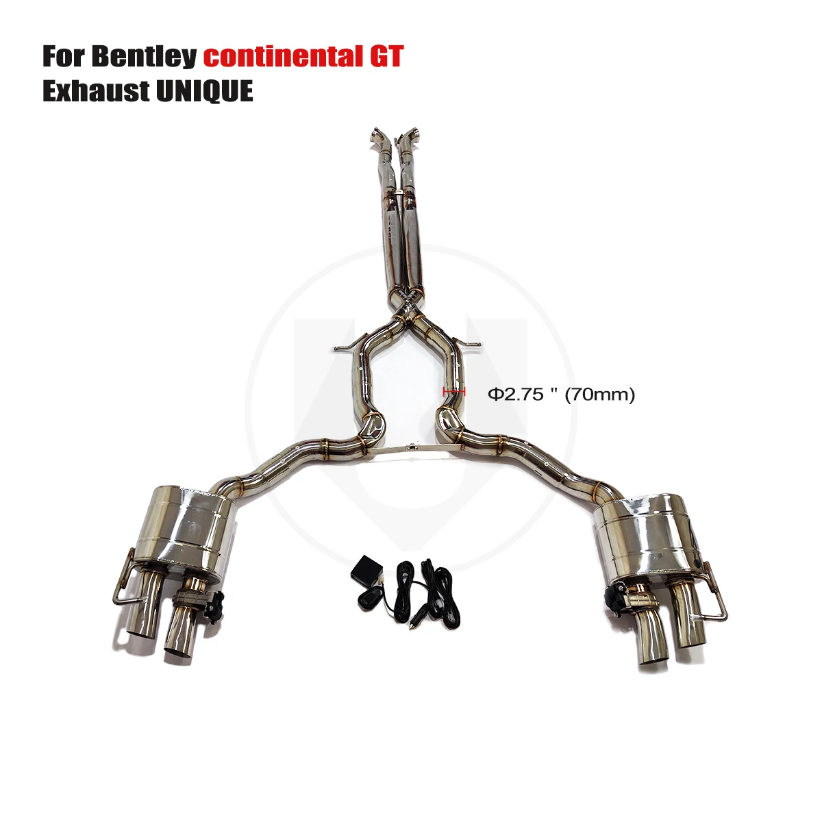 UNIQUE For 2012-2017 Bentley continental GT 4.0T performance valve exhaust system ss304 exhaust muffler