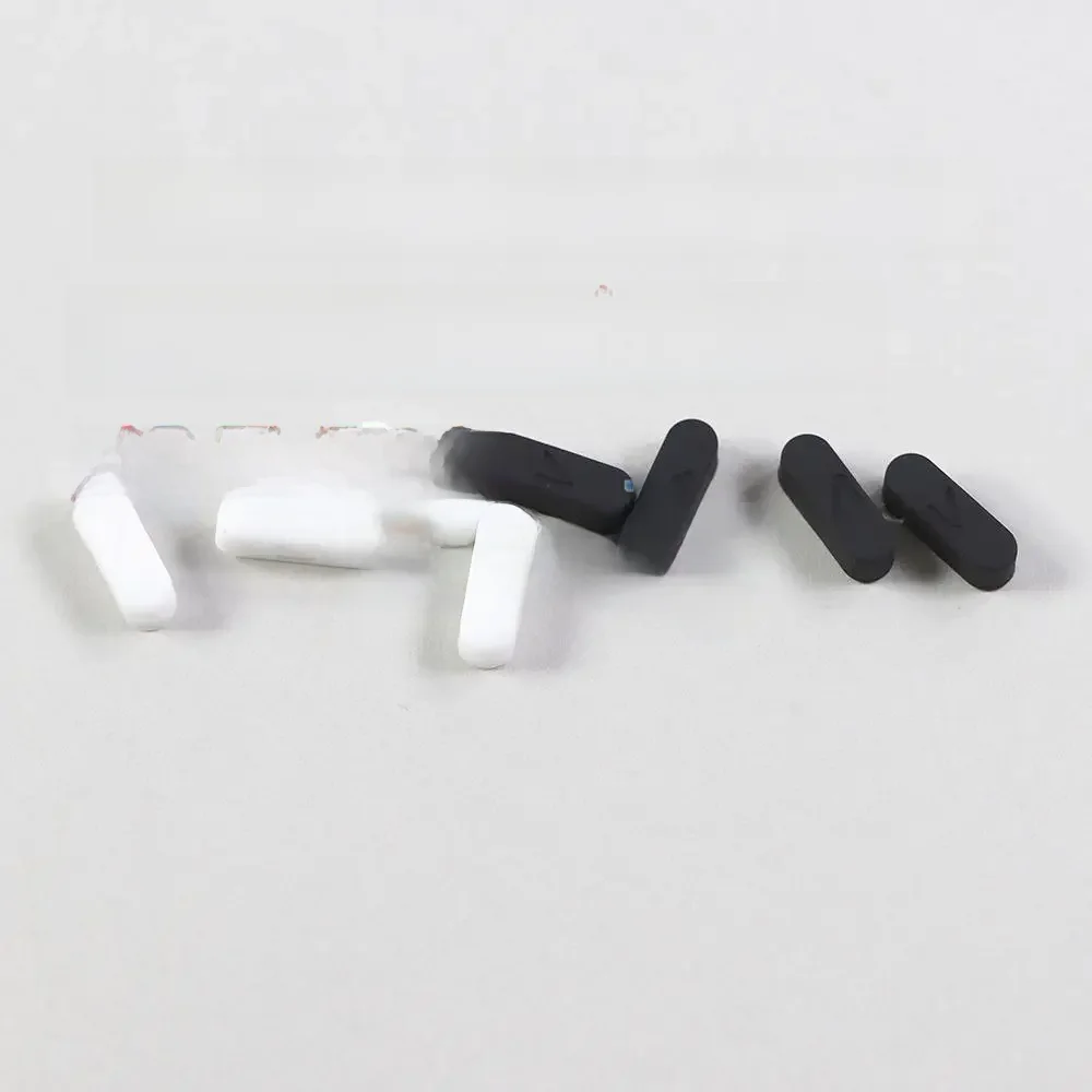 2 jeux de pieds en caoutchouc minces de remplacement pour XBOX ONE/S, noir et blanc, boîtier en caoutchouc avec colle pour XBOX série S X