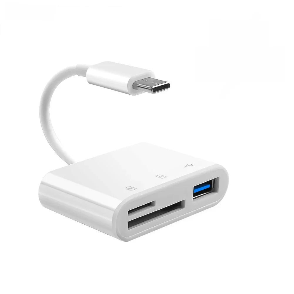 Lecteur de carte de Type C lecteur de carte mémoire SD TF adaptateur USB C OTG transmetteur de données haute vitesse pour téléphone 15 téléphone portable intelligent Macbook